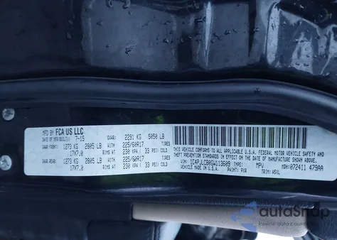 2016 Jeep Cherokee Latitude z USA, uszkodzony, nr VIN 1C4PJLCB0GW113609